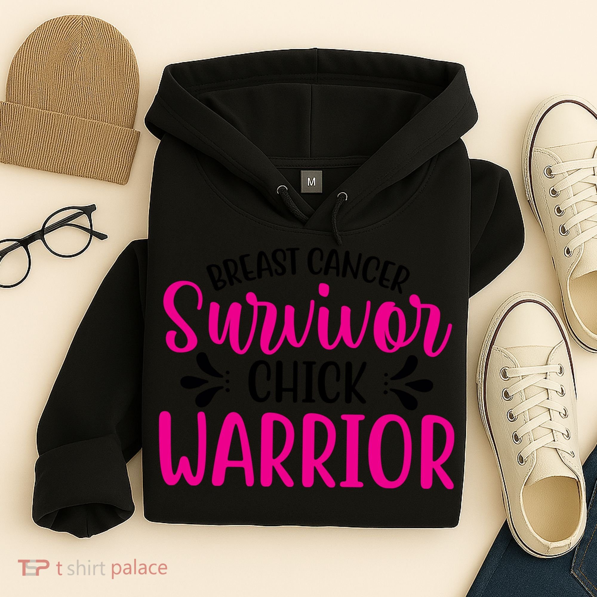 Breast Cancer Survivor Chick Warrior Hoodie