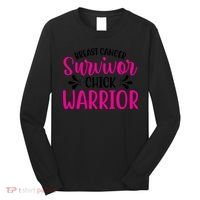 Breast Cancer Survivor Chick Warrior Long Sleeve Shirt thumb 0