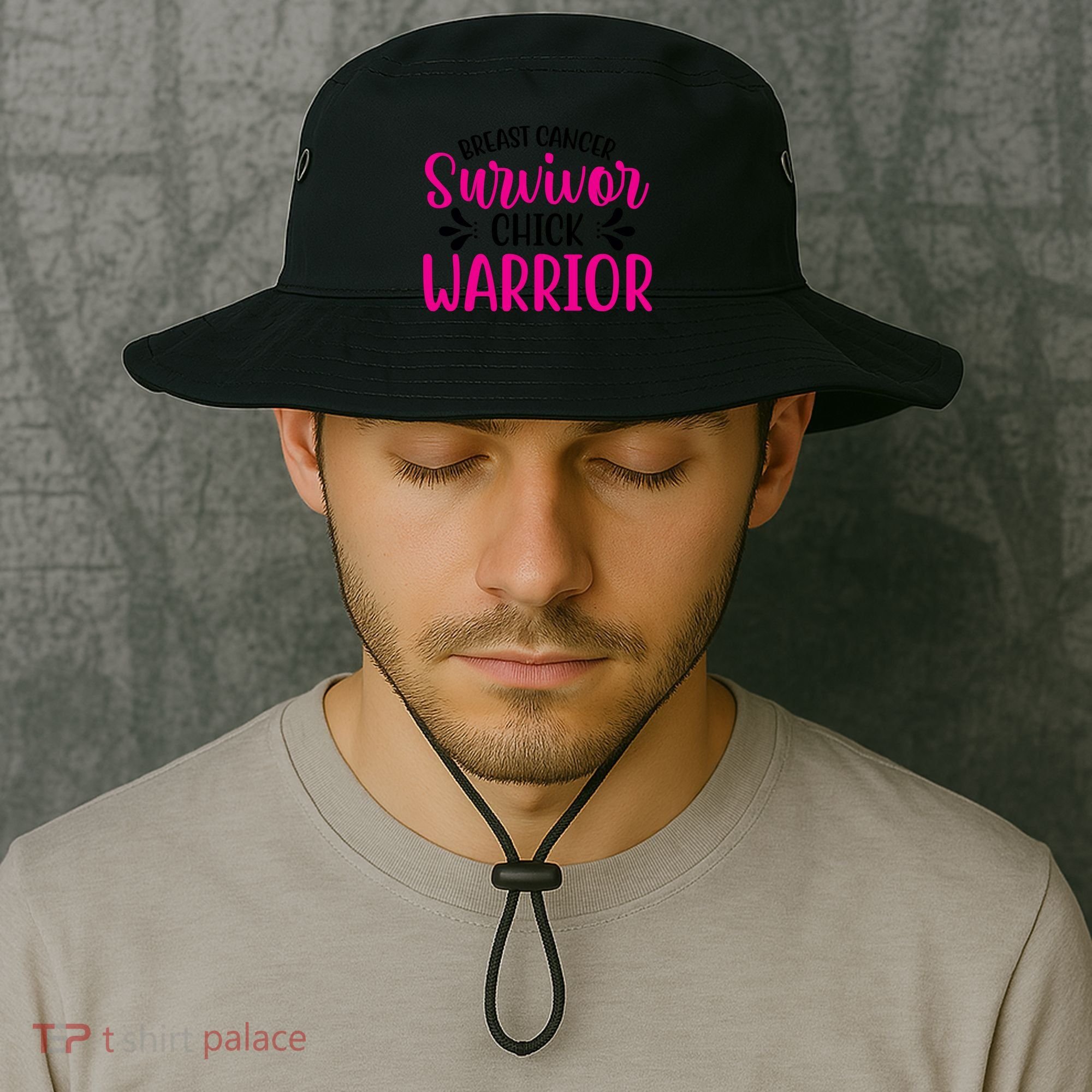 Breast Cancer Survivor Chick Warrior Bucket Hat