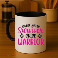 Breast Cancer Survivor Chick Warrior Coffee Mug thumb 4