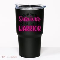 Breast Cancer Survivor Chick Warrior Tumbler thumb 0