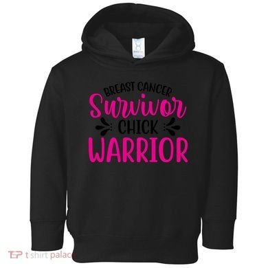 Breast Cancer Survivor Chick Warrior Toddler Hoodie