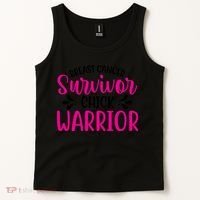 Breast Cancer Survivor Chick Warrior Tank Top thumb 2