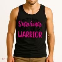 Breast Cancer Survivor Chick Warrior Tank Top thumb 3