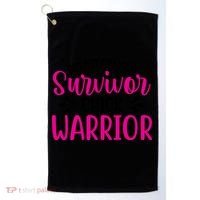 Breast Cancer Survivor Chick Warrior Golf Towel thumb 0