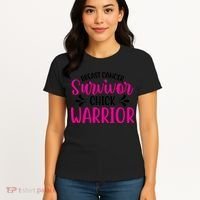 Breast Cancer Survivor Chick Warrior Women's T-Shirt thumb 4