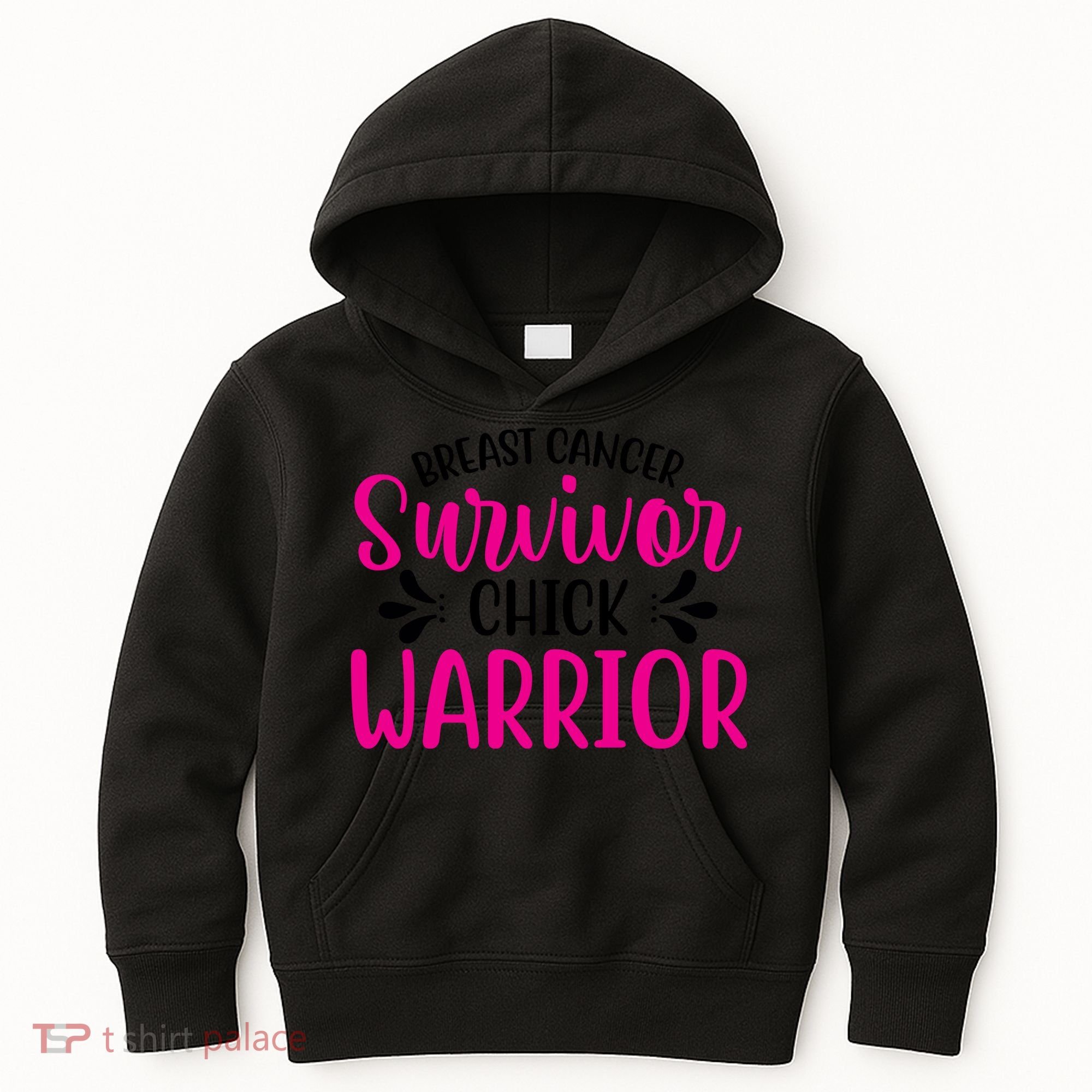 Breast Cancer Survivor Chick Warrior Kids Hoodie
