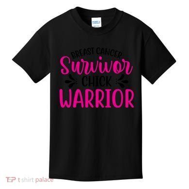 Breast Cancer Survivor Chick Warrior Kids T-Shirt