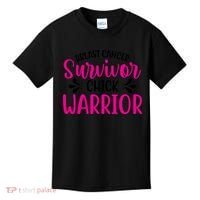 Breast Cancer Survivor Chick Warrior Kids T-Shirt thumb 0