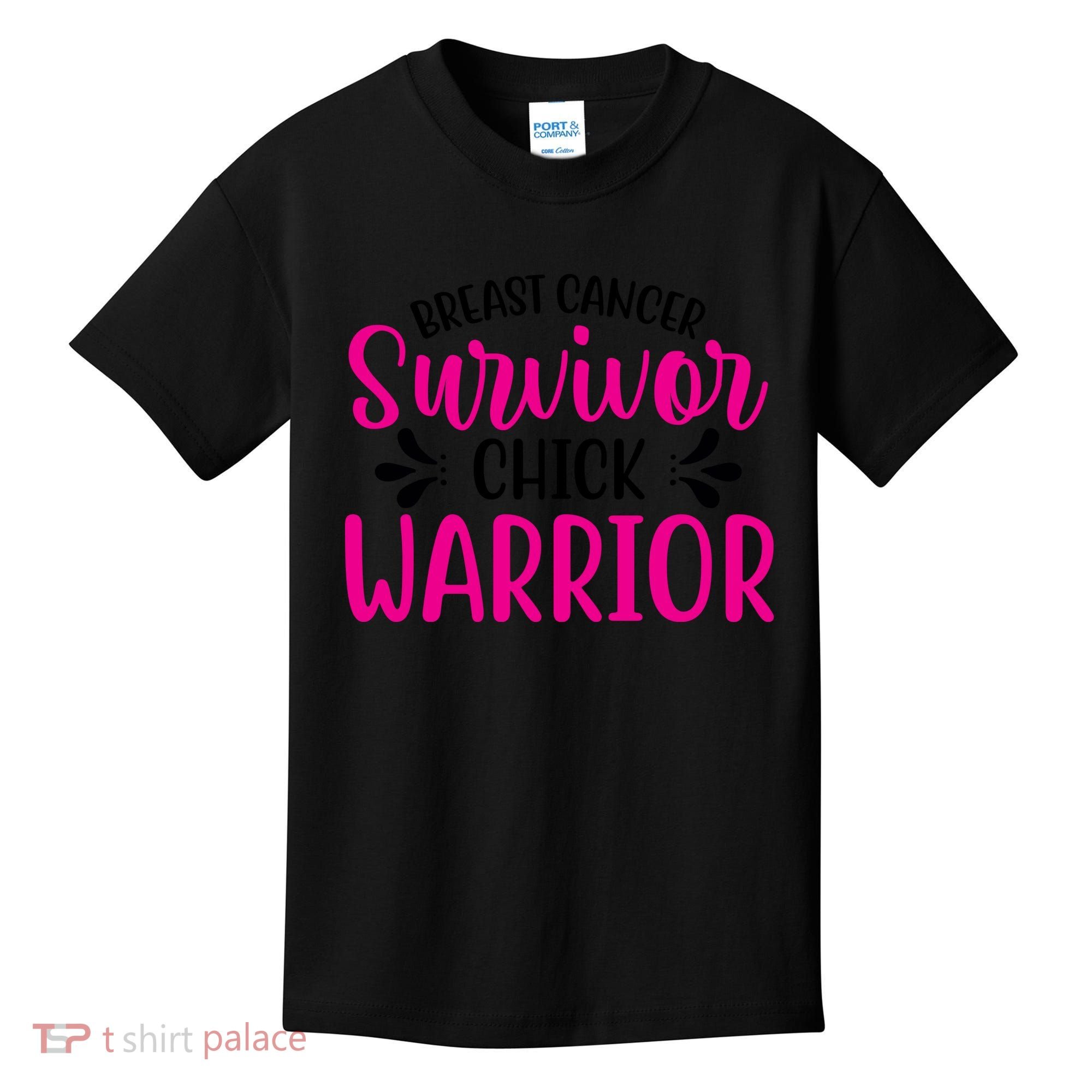 Breast Cancer Survivor Chick Warrior Kids T-Shirt
