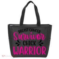 Breast Cancer Survivor Chick Warrior Tote Bag thumb 0