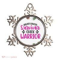 Breast Cancer Survivor Chick Warrior Ornament thumb 0