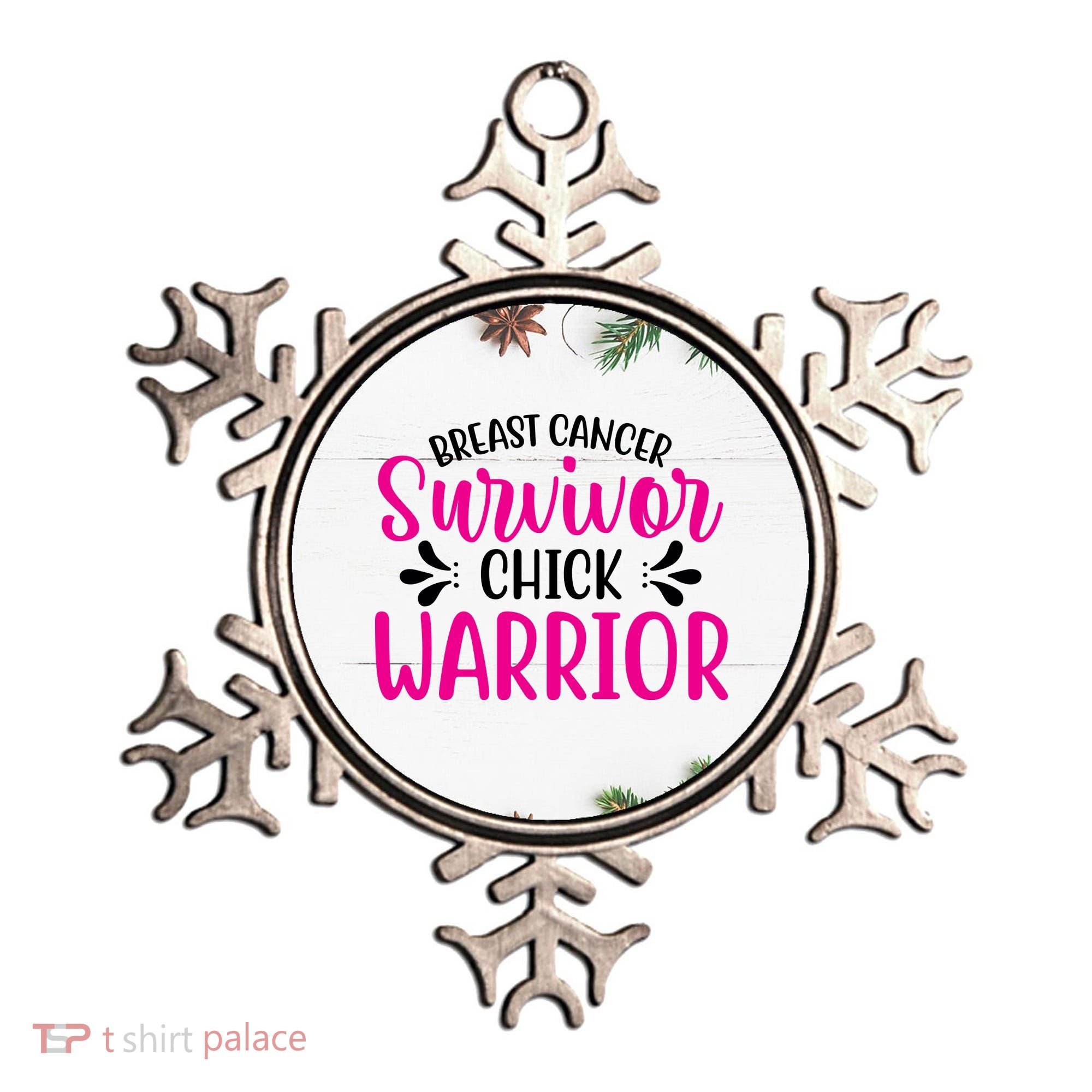 Breast Cancer Survivor Chick Warrior Ornament