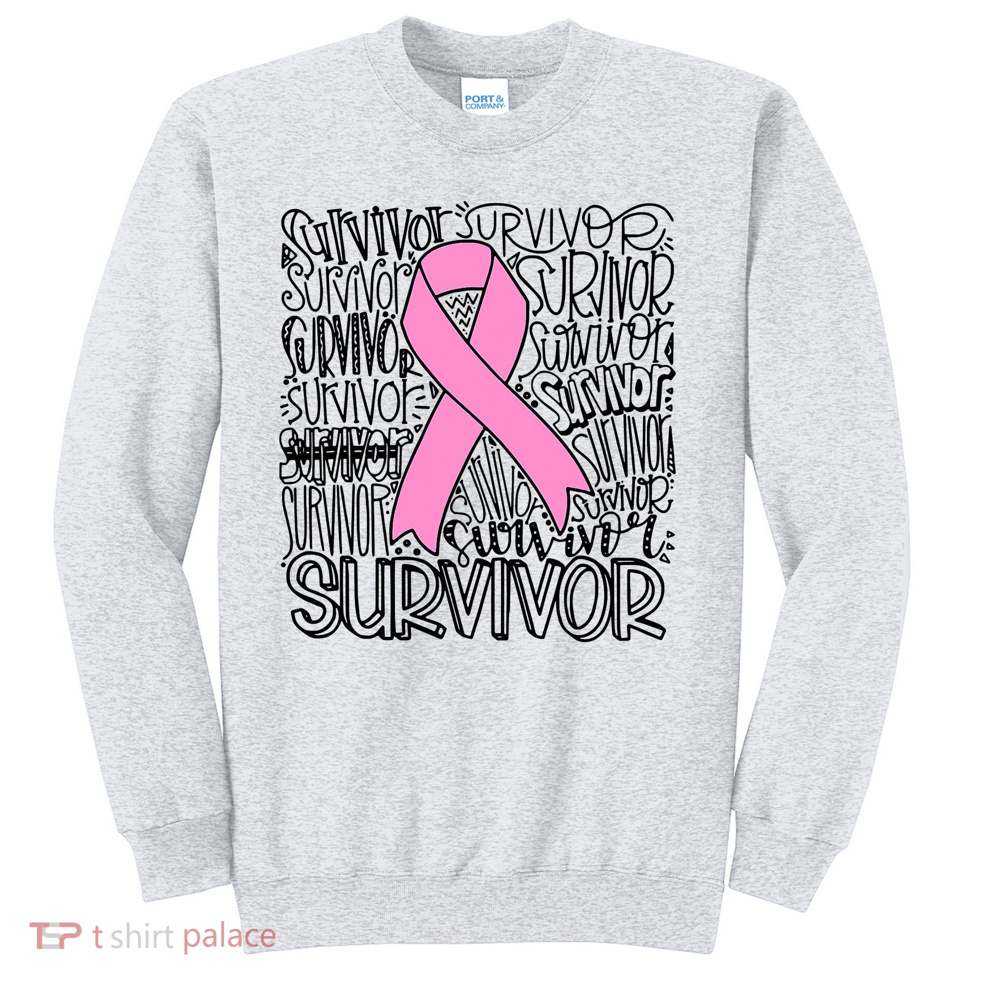 Breast Cancer Survivor Fighter Pink Ribbon Strong Sweatshirt