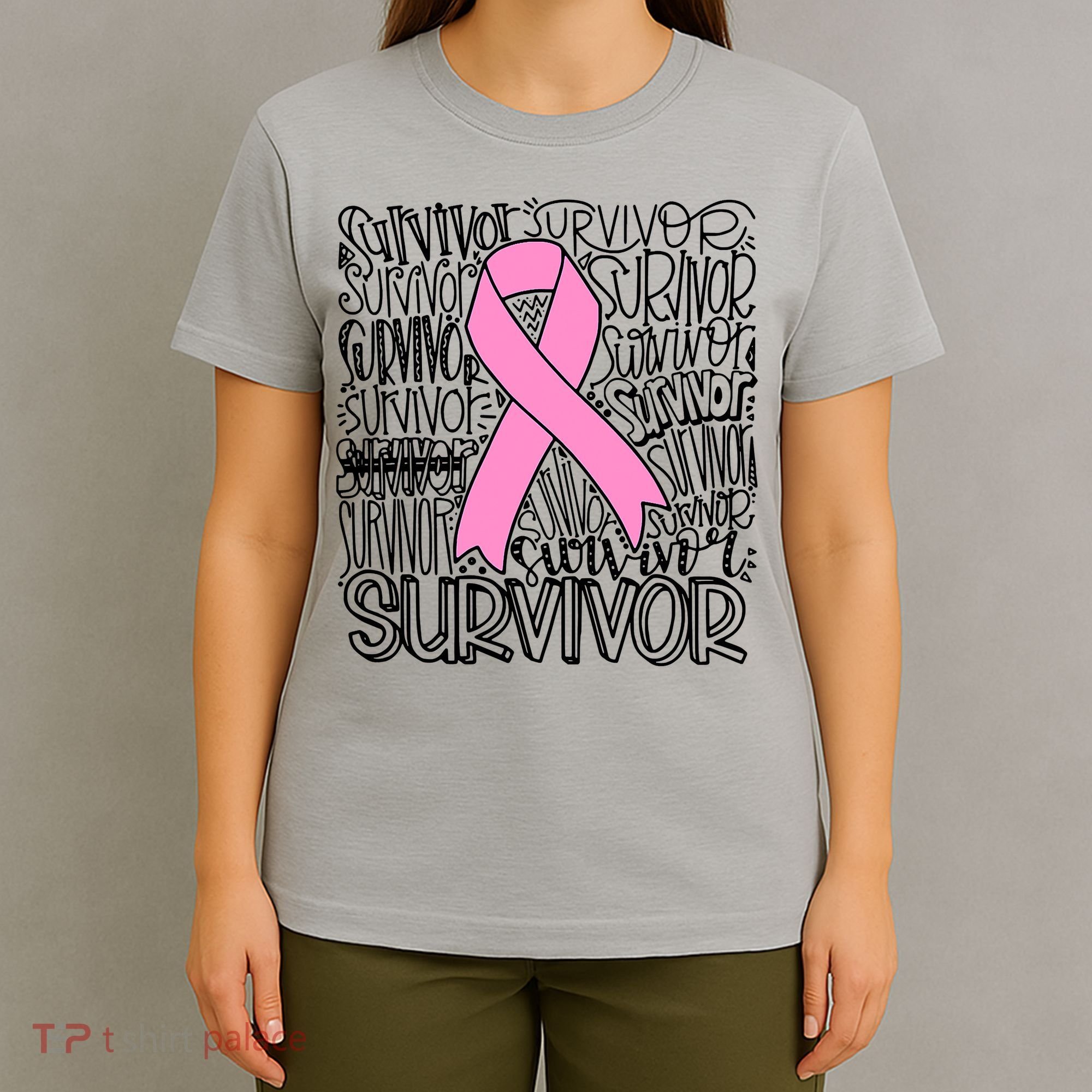Breast Cancer Survivor Fighter Pink Ribbon Strong T-Shirt