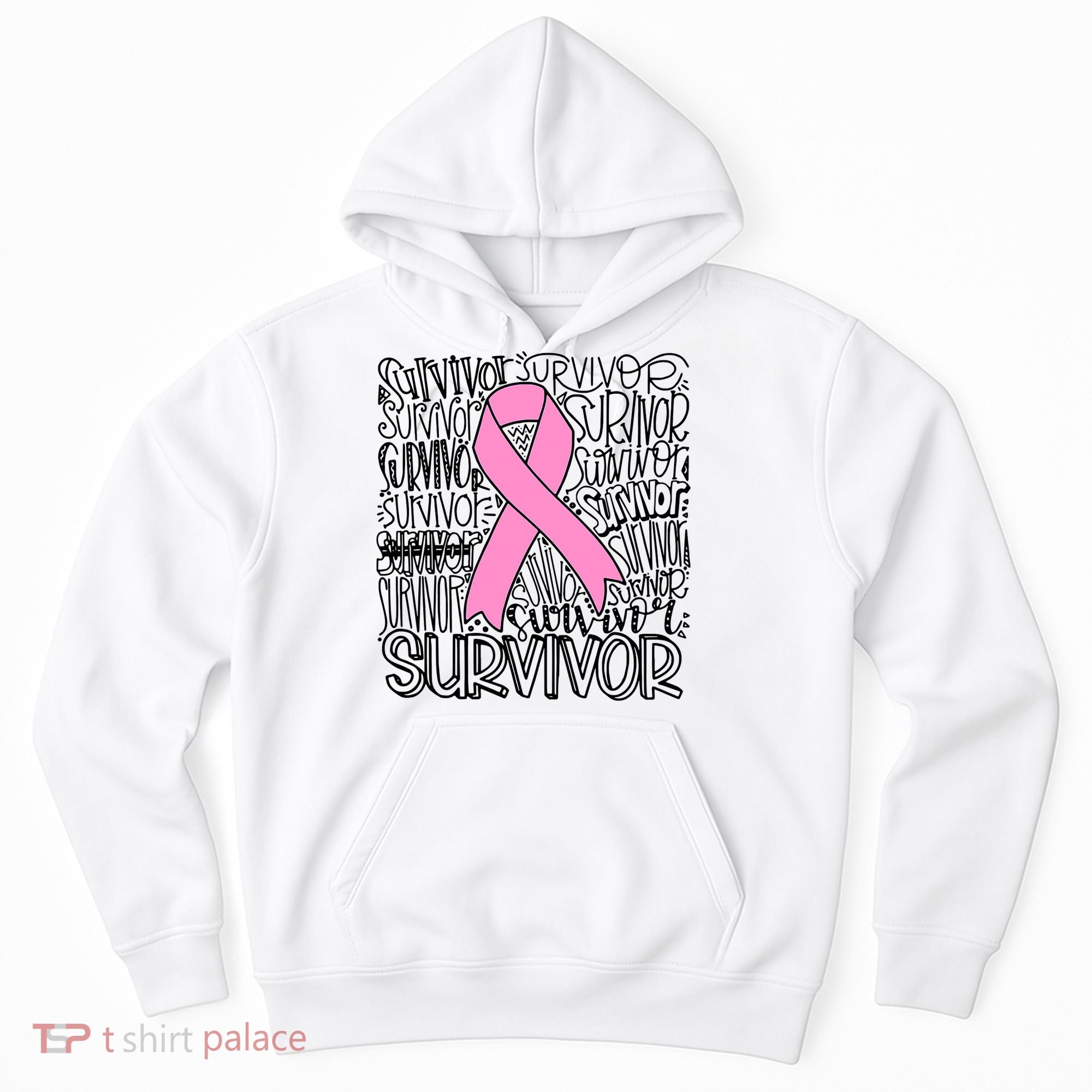 Breast Cancer Survivor Fighter Pink Ribbon Strong Hoodie