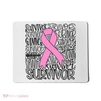 Breast Cancer Survivor Fighter Pink Ribbon Strong Mousepad thumb 0