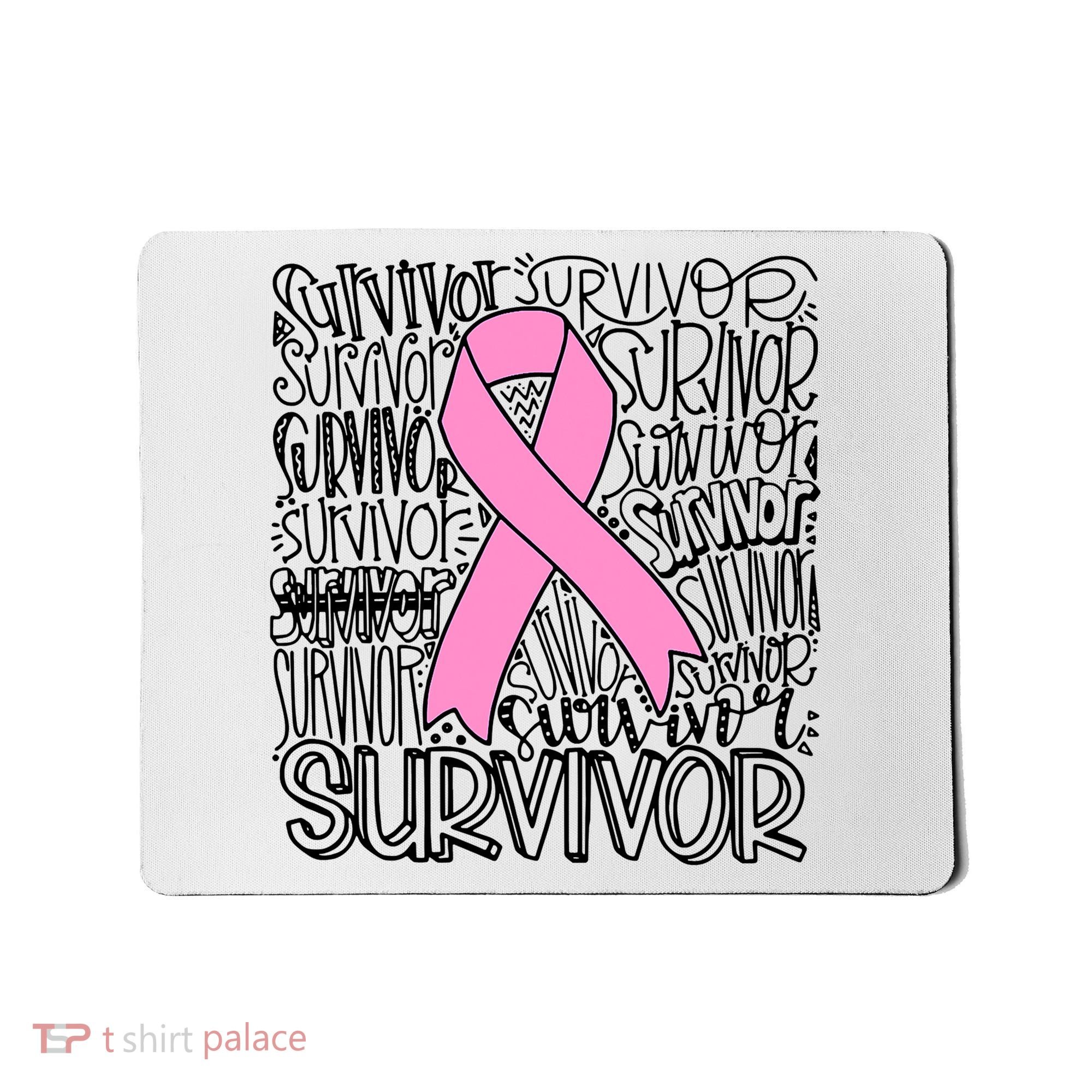 Breast Cancer Survivor Fighter Pink Ribbon Strong Mousepad