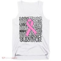 Breast Cancer Survivor Fighter Pink Ribbon Strong Tank Top thumb 0