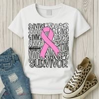 Breast Cancer Survivor Fighter Pink Ribbon Strong Women's T-Shirt thumb 3
