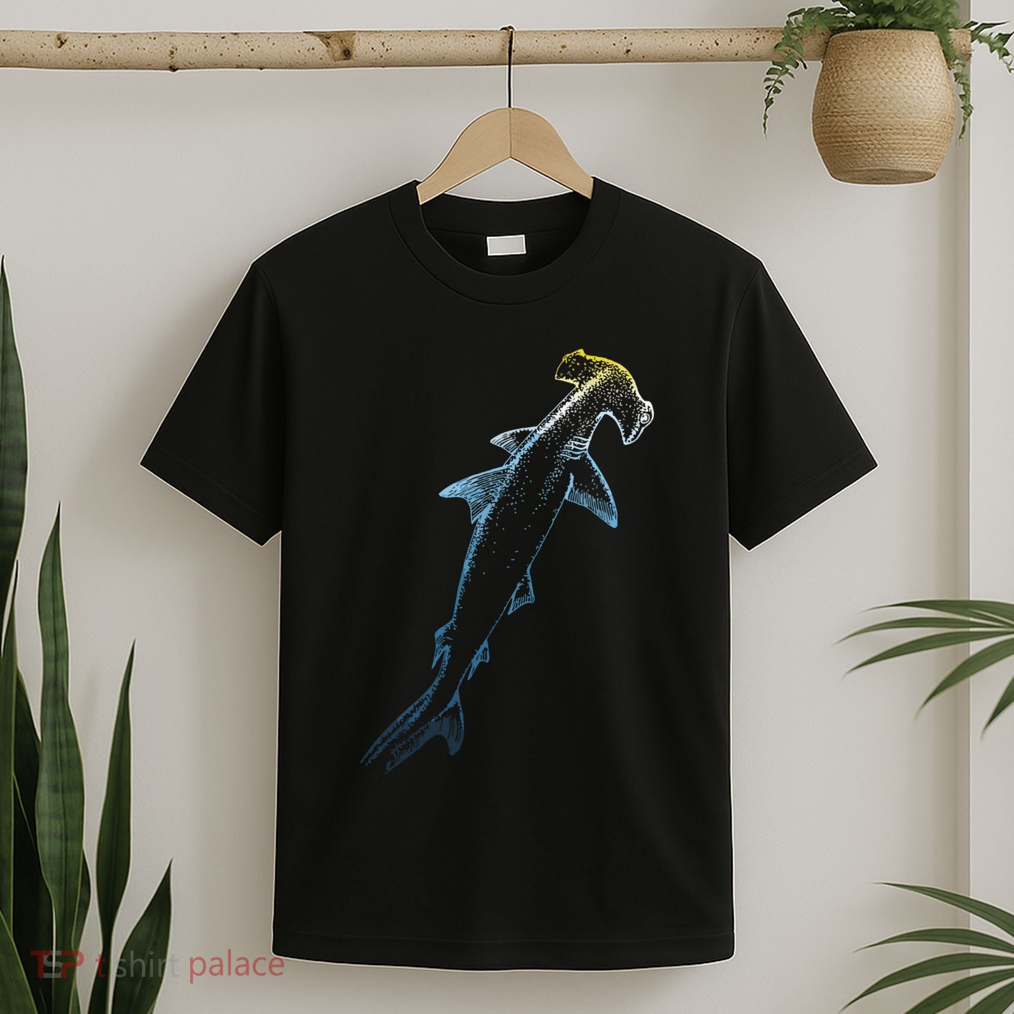 Beautiful Colors Swimming Hammerhead Shark Lovers T-Shirt