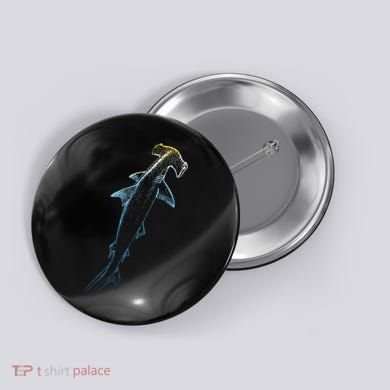 Beautiful Colors Swimming Hammerhead Shark Lovers Button