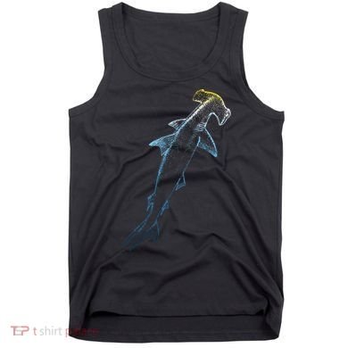 Beautiful Colors Swimming Hammerhead Shark Lovers Tank Top