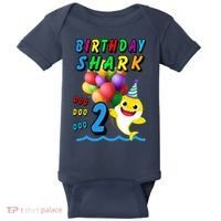 Baby Cute Shark Birthday Boy 2 Year Old Baby Bodysuit thumb 0