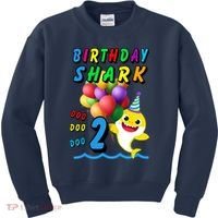 Baby Cute Shark Birthday Boy 2 Year Old Kids Sweatshirt thumb 0