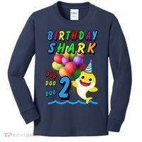 Baby Cute Shark Birthday Boy 2 Year Old Kids Long Sleeve Shirt thumb 0