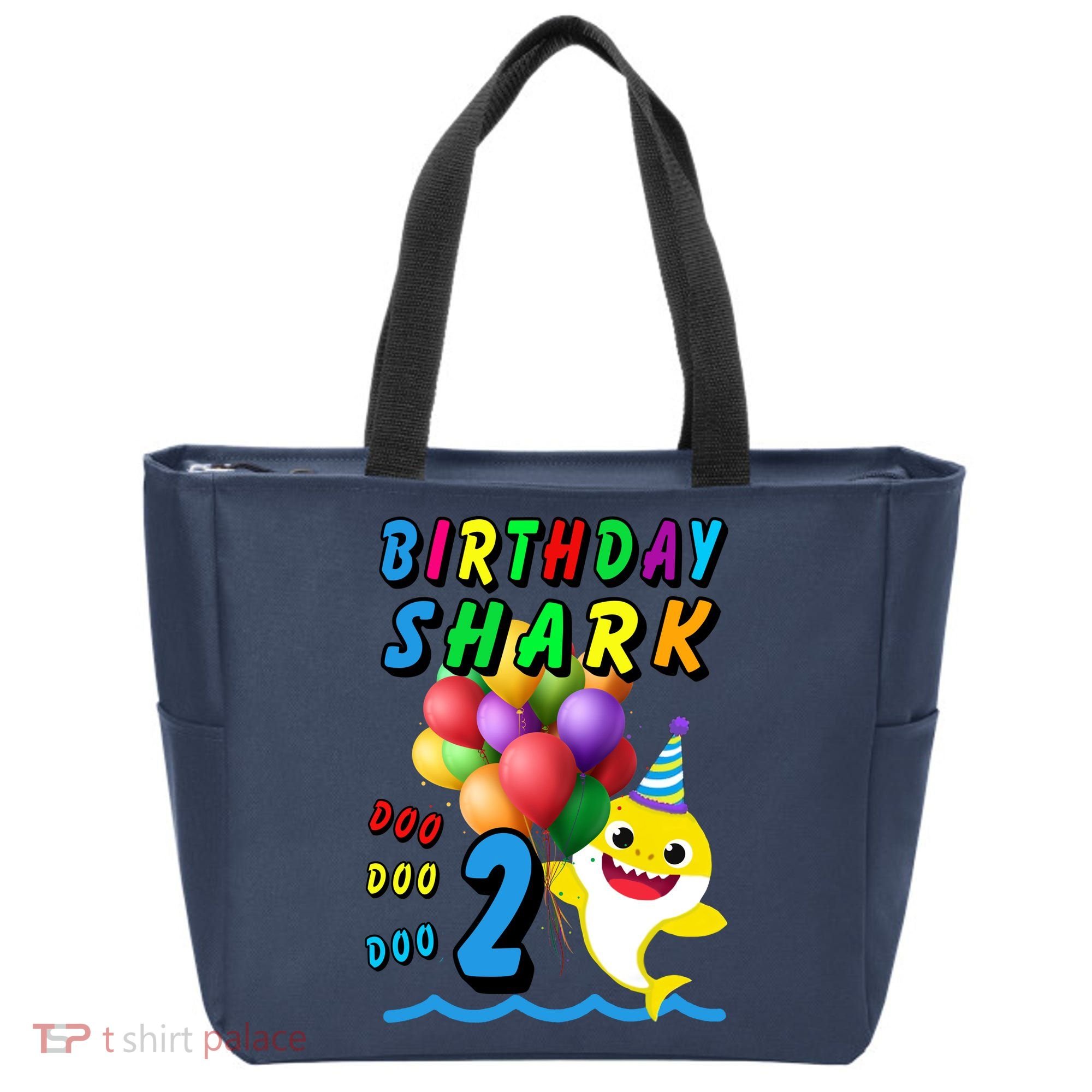 Baby Cute Shark Birthday Boy 2 Year Old Tote Bag