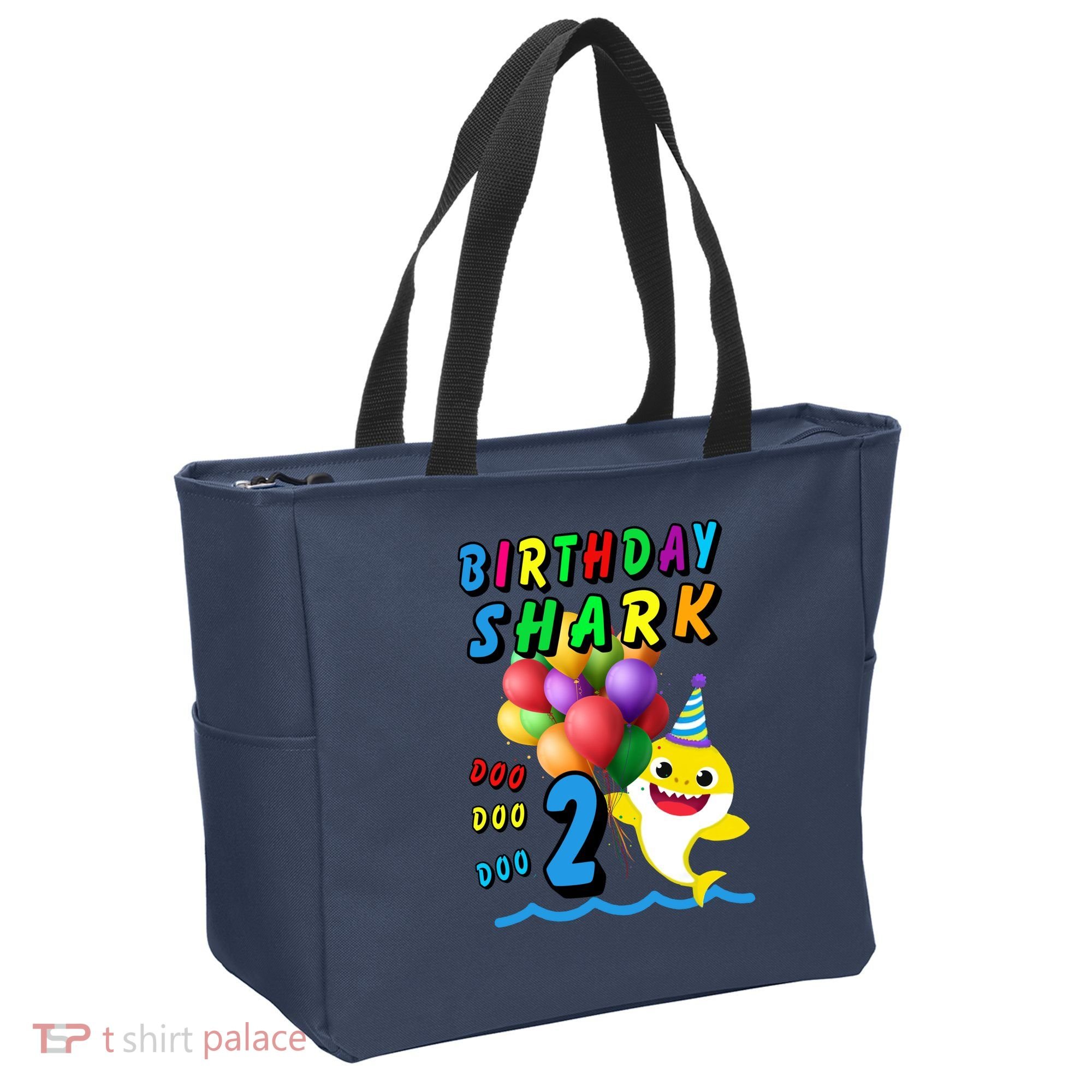 Baby Cute Shark Birthday Boy 2 Year Old Tote Bag