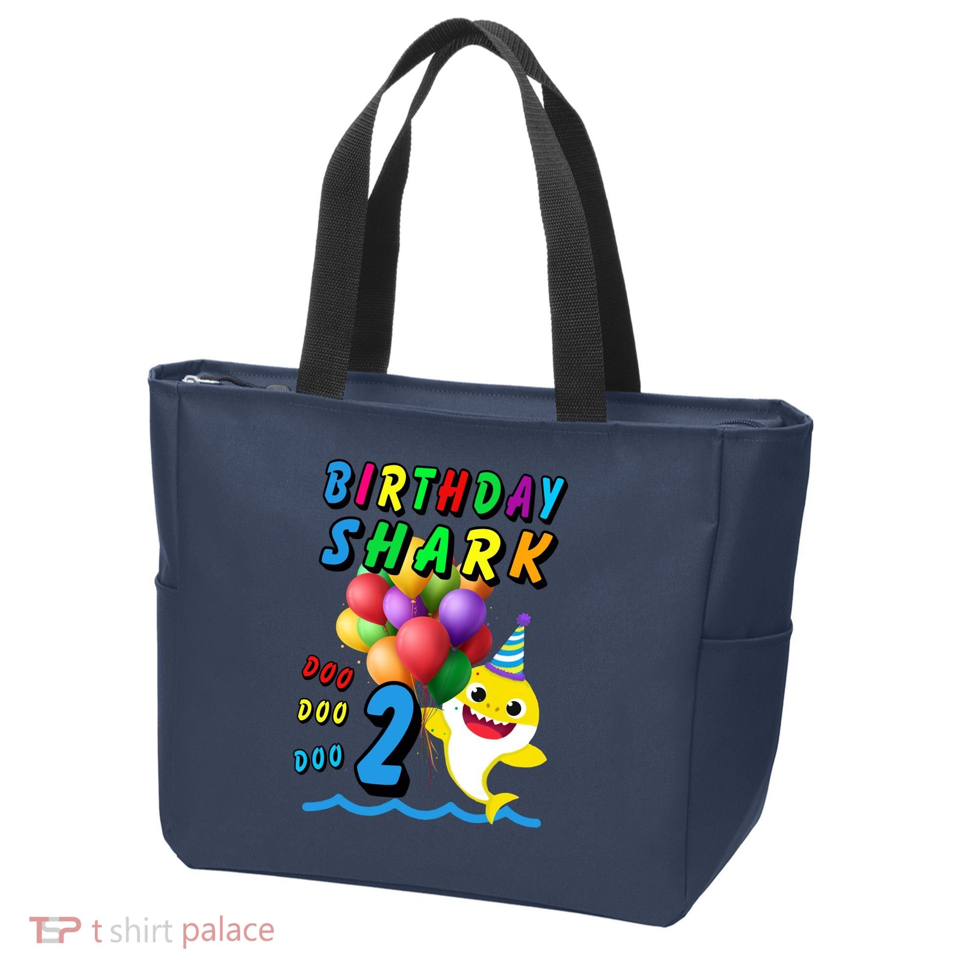 Baby Cute Shark Birthday Boy 2 Year Old Tote Bag