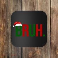 Bruh Christmas Santa Funny Coaster thumb 0