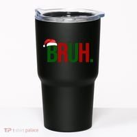 Bruh Christmas Santa Funny Tumbler thumb 0