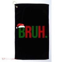 Bruh Christmas Santa Funny Golf Towel thumb 0