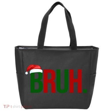 Bruh Christmas Santa Funny Tote Bag