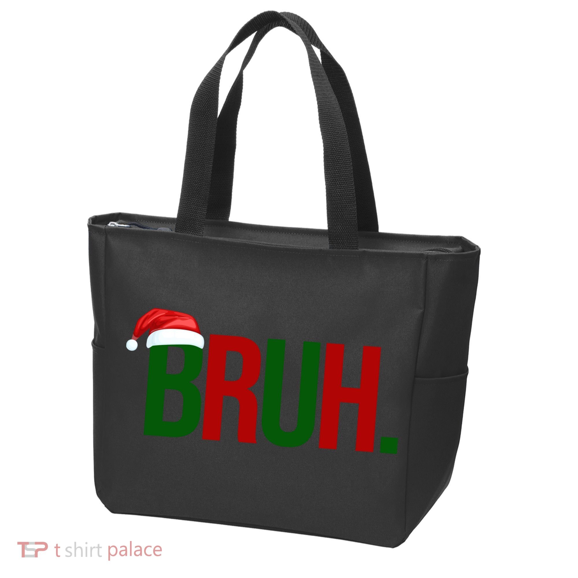 Bruh Christmas Santa Funny Tote Bag