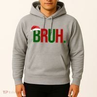 Bruh Christmas Santa Funny Hoodie thumb 2