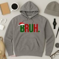 Bruh Christmas Santa Funny Hoodie thumb 3