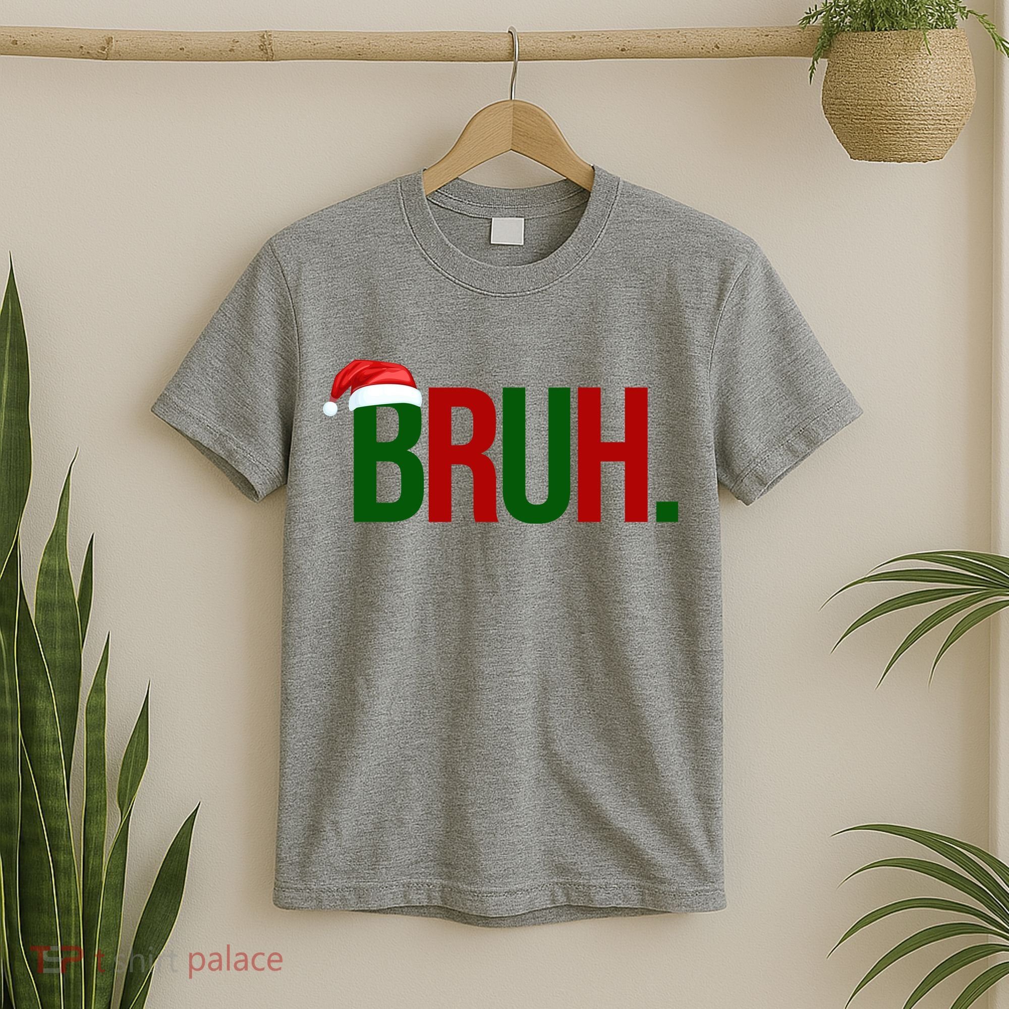 Bruh Christmas Santa Funny T-Shirt