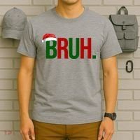 Bruh Christmas Santa Funny T-Shirt thumb 6