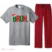 Bruh Christmas Santa Funny Pajama Set thumb 0