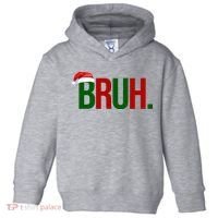 Bruh Christmas Santa Funny Toddler Hoodie thumb 0