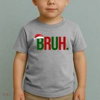 Bruh Christmas Santa Funny Toddler T-Shirt thumb 2