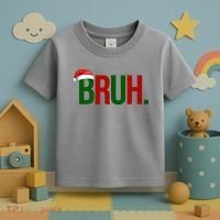 Bruh Christmas Santa Funny Toddler T-Shirt thumb 3