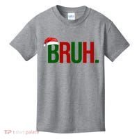 Bruh Christmas Santa Funny Kids T-Shirt thumb 0