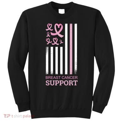Breast Cancer Support Usa Flag Sweatshirt