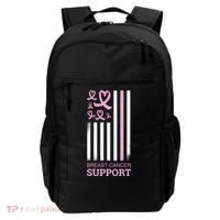 Breast Cancer Support Usa Flag Backpack thumb 0
