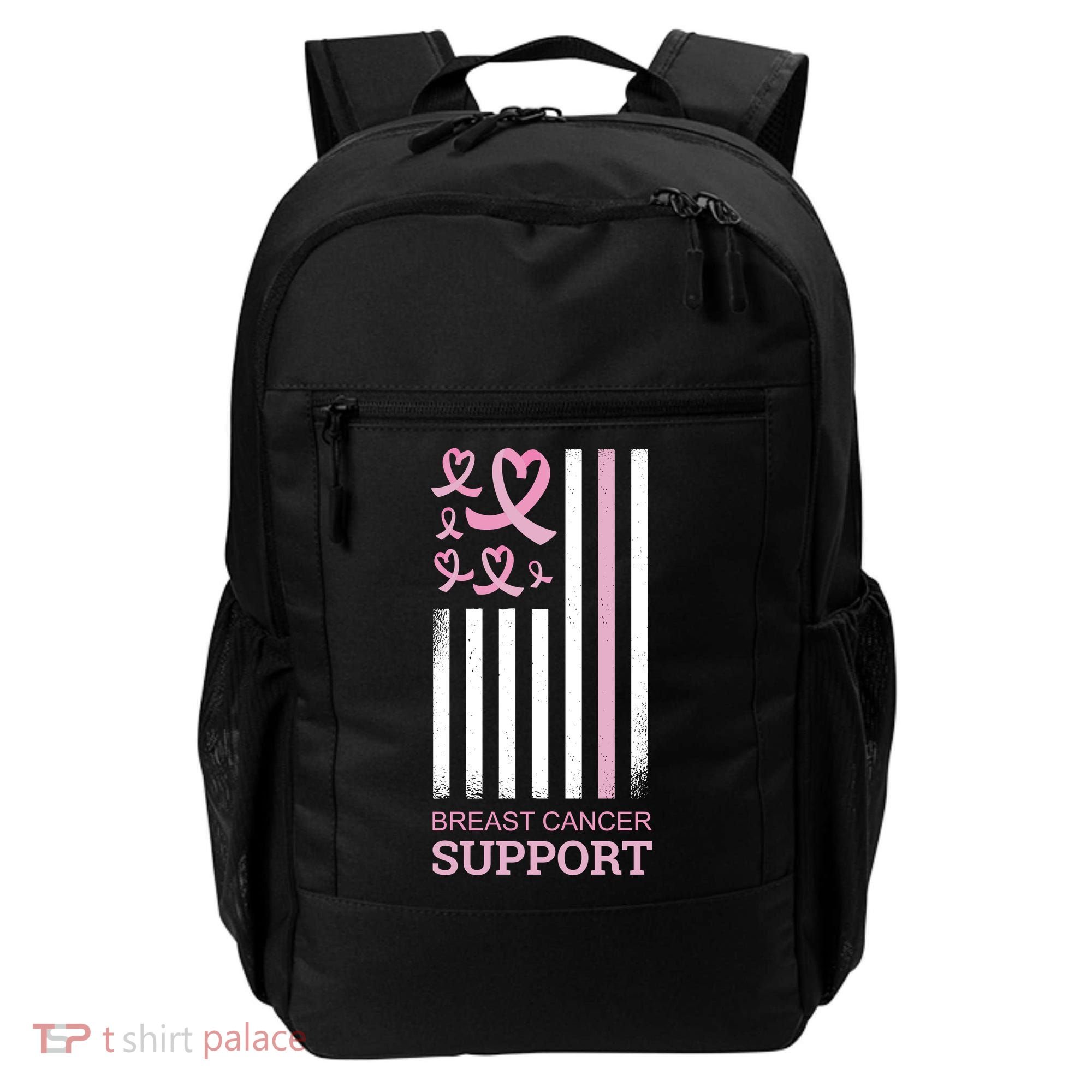 Breast Cancer Support Usa Flag Backpack